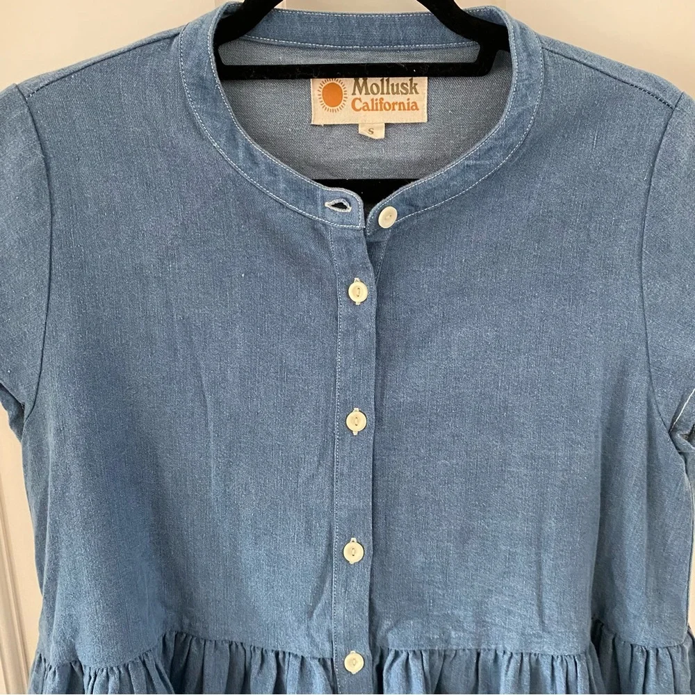 Blue Denim Mini Dress - Picture 12 of 12